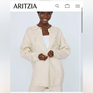 ARITZIA WILFRED FREE Ronnie Beige Sweater Cardigan